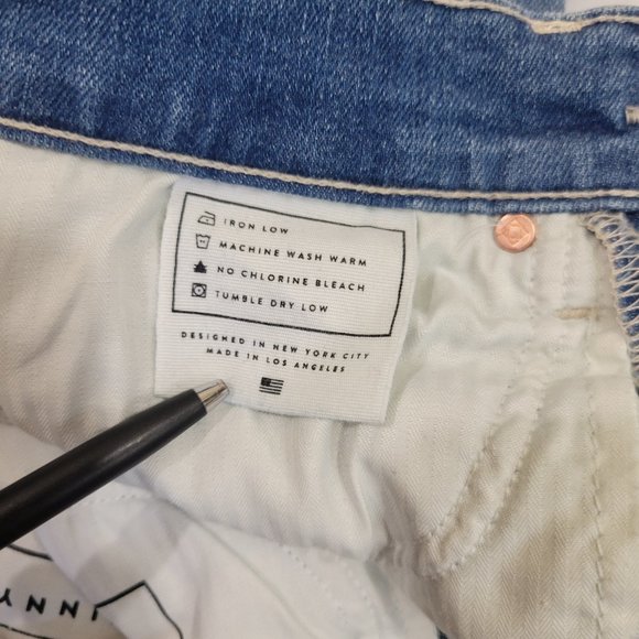 AYR Rise Skinny Stretch Raw Frayed Hem Jean, Medium Wash - Size 24 x 28 - Picture 9 of 11